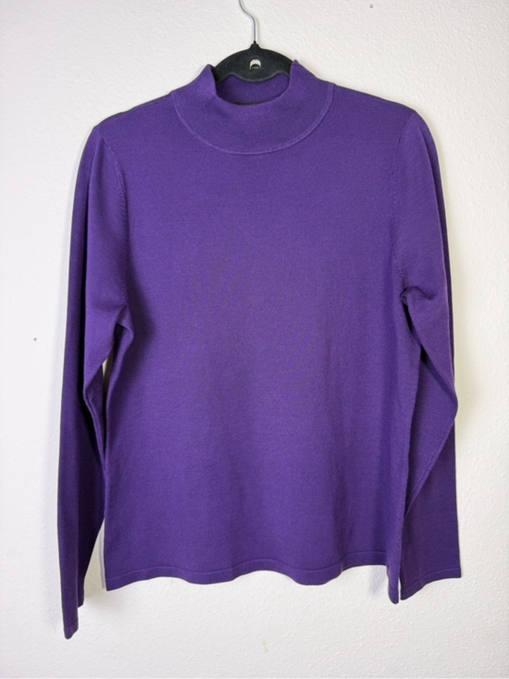 NWOT Pendleton Women's Silk Blend Mock Neck Sweater Purple Knit Size L New